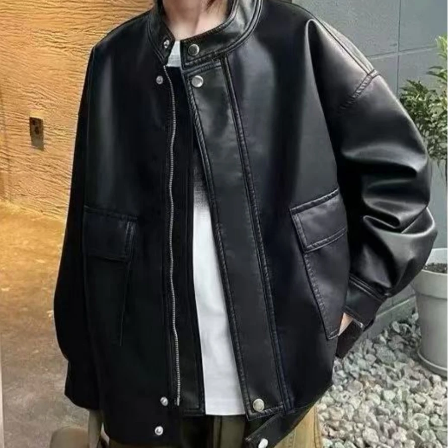 QM  2025春季新款时尚洋气戏曲风刺绣皮外套  8430