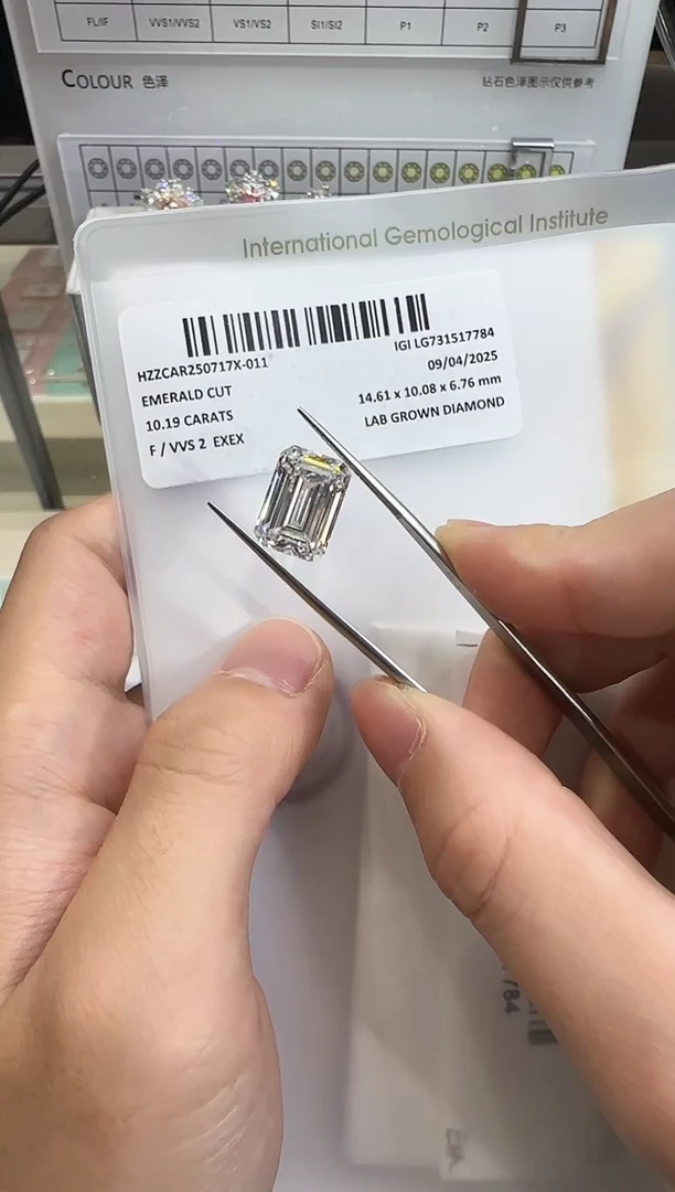 裸石实验室培育钻石@ 10.19ct 先鉴赏，再定制！