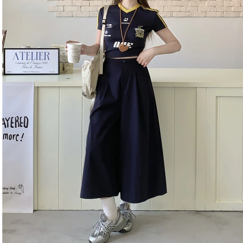 【裤裙系列】少.女感 七分裤裙 时尚遮肉 简约休闲凉.感裤裙 soinku