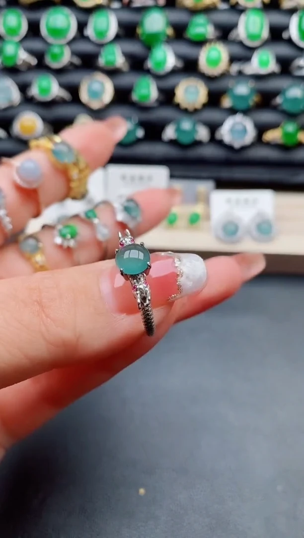 【闪购商品】翡翠戒指银S925镶嵌50805801