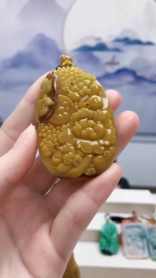 未镶嵌定制翡翠4812ry-毛货挂件