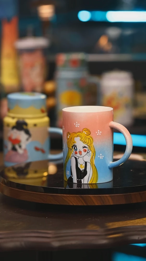 【闪购商品】摆件景德镇设计师釉下彩绘陶瓷