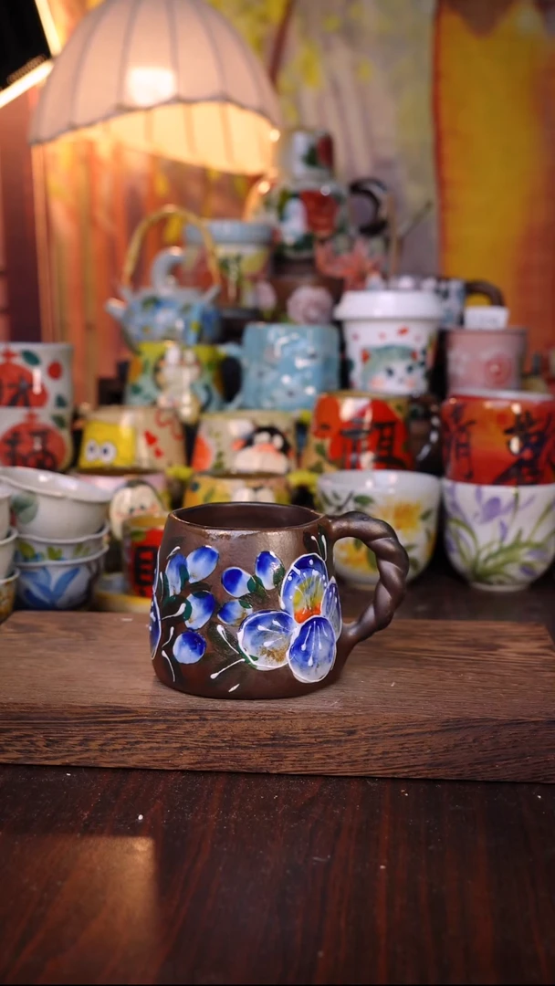 杯子泥垚手作 景德镇手工手绘陶瓷器物