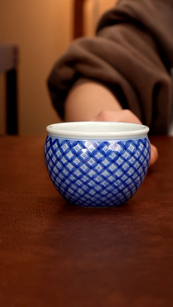 景德镇瓷器，青花瓷手绘茶具~