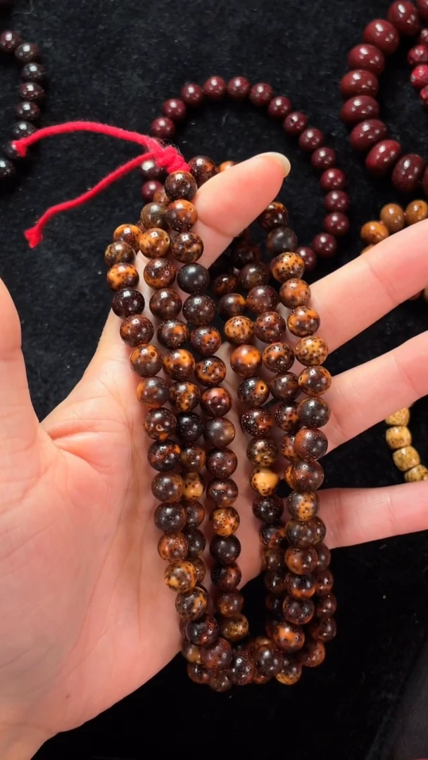 星月菩提吊坠精工级花皮正圆长串（深）8