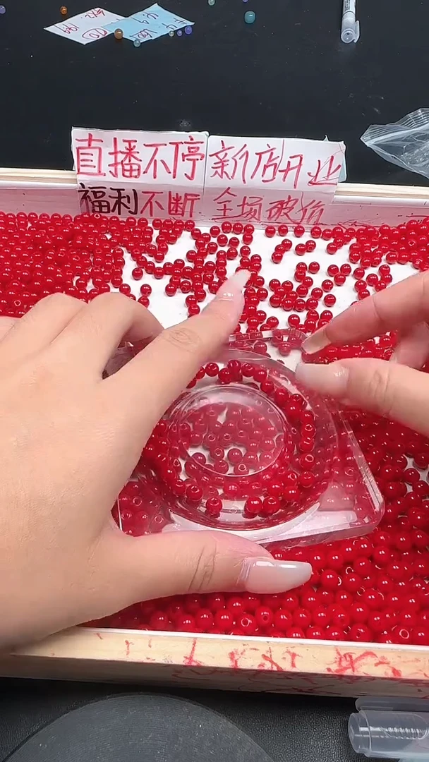 未镶嵌南红玛瑙珠宝半成品满肉锦红圆珠N346卡6mm散珠30颗