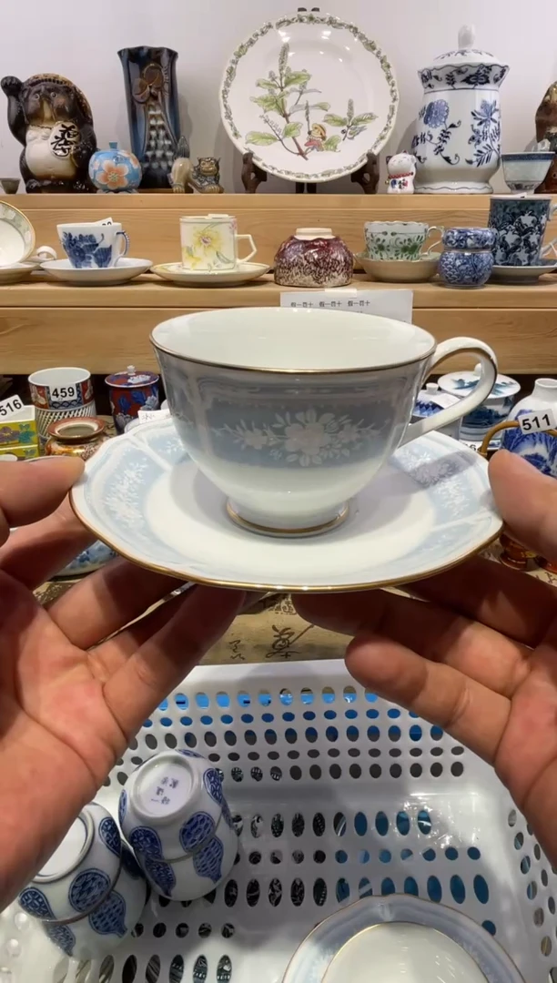 瓷片婚纱咖啡杯