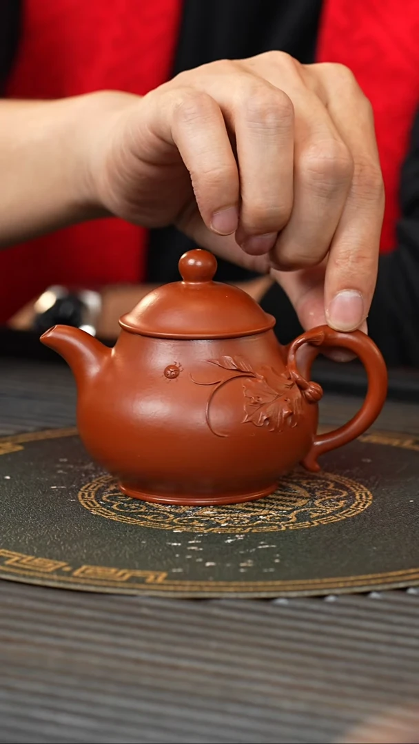 【闪购商品】紫砂茶壶XJZ 龙山朱砂 潘壶 180cc