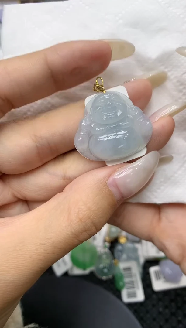 颈饰18K金镶嵌翡翠11111111