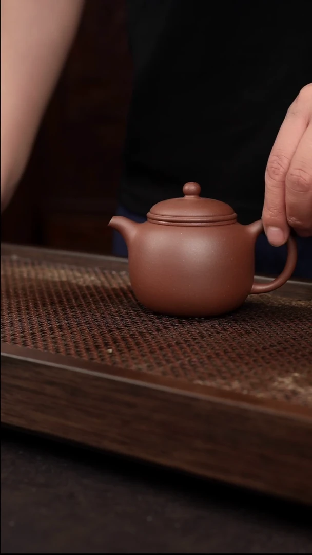 茶壶紫砂老紫泥匏尊{小二拙泥}