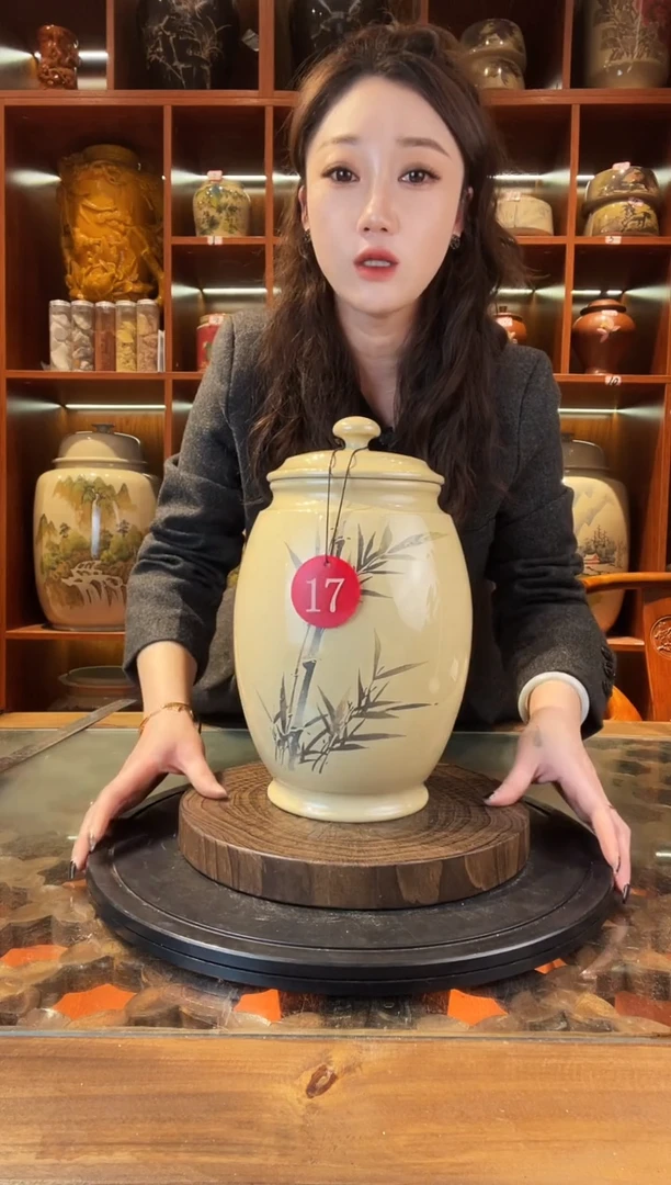 罐云南建水紫陶白泥茶罐@17