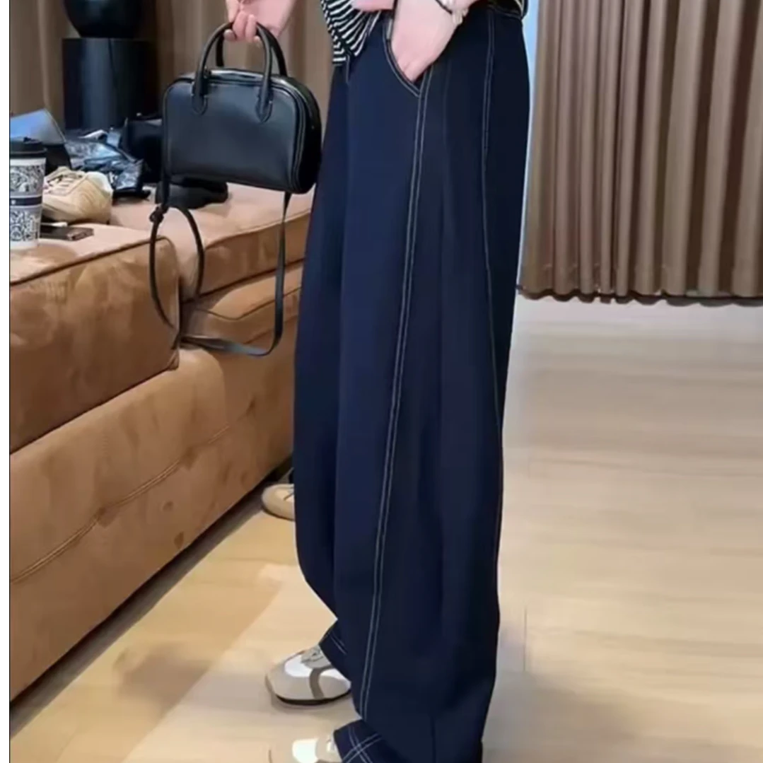 设计感秋冬牛仔加绒弯刀裤直筒裤休闲裤显瘦牛仔裤加绒香蕉裤子女