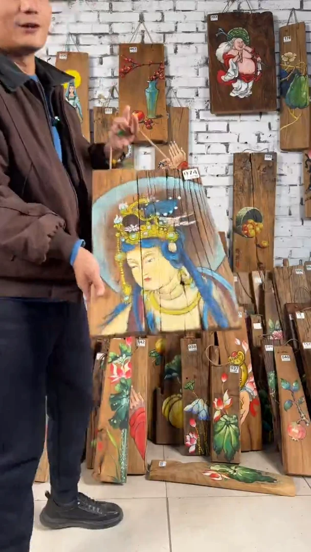 吊坠桃核074号门板画