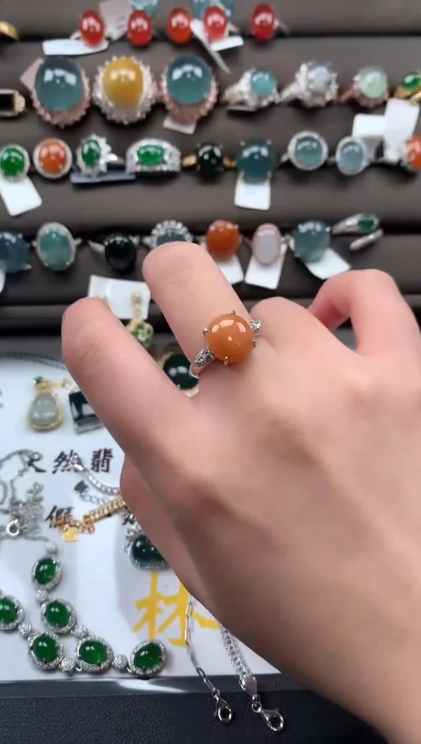 【闪购商品】翡翠戒指银S925镶嵌41241