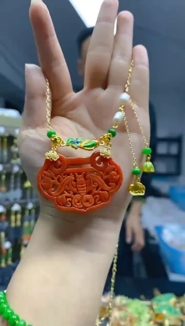【闪购商品】翡翠耳饰合金0538翡翠锁骨链