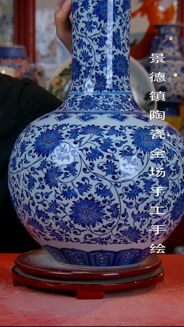 摆件阴***a手景德镇陶瓷 全场手工绘