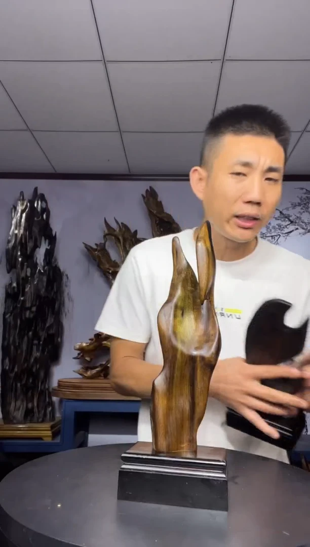 金丝楠木雕款骏金丝楠木工艺品摆件