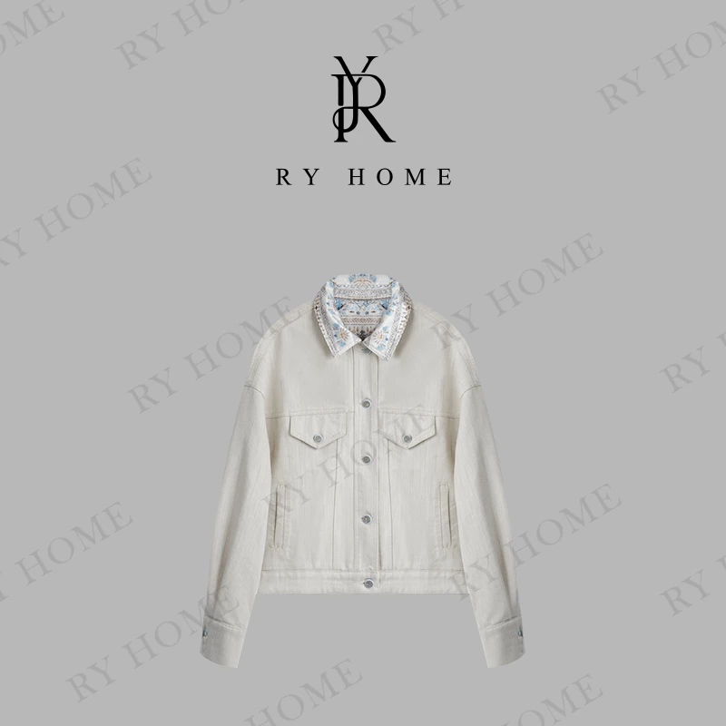 【容雨RYHOME】设计款花边大版牛仔外套251W2198