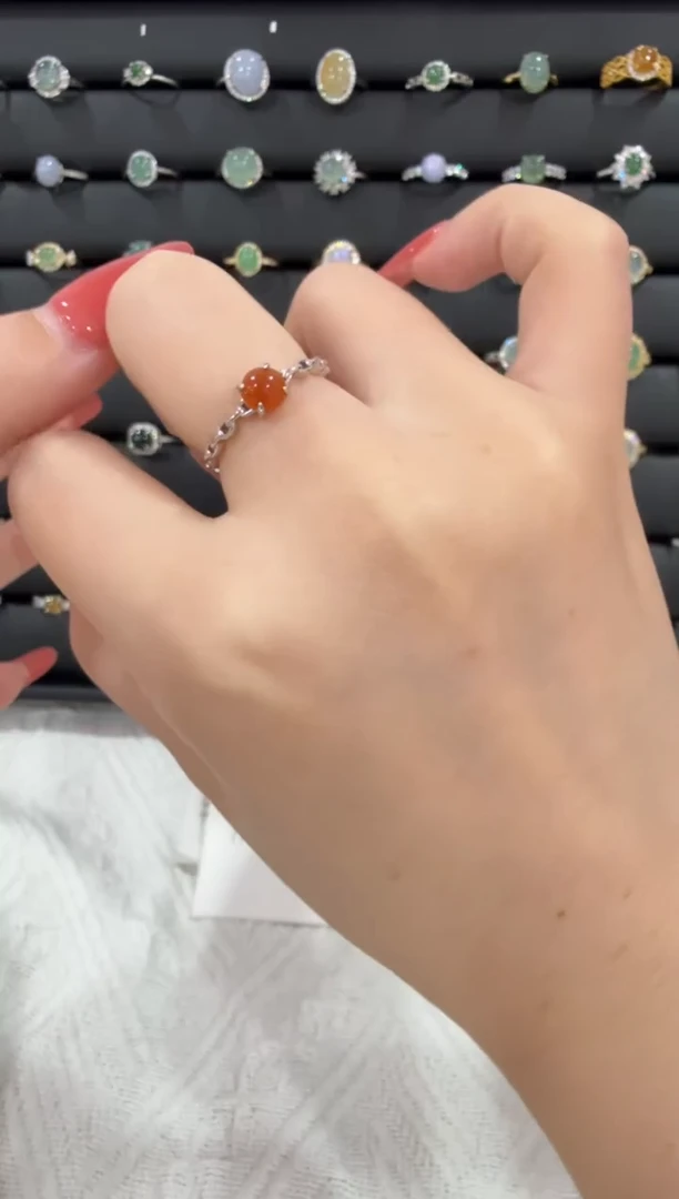 银S925镶嵌戒指翡翠606