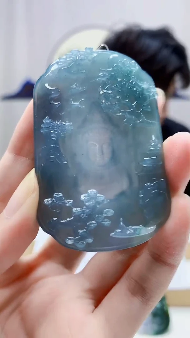 未镶嵌定制翡翠5145zm-毛货挂件55