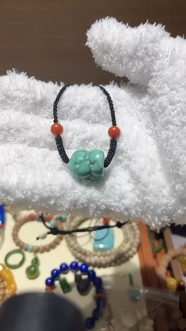 未镶嵌绿松石颈饰精品随形锁骨链