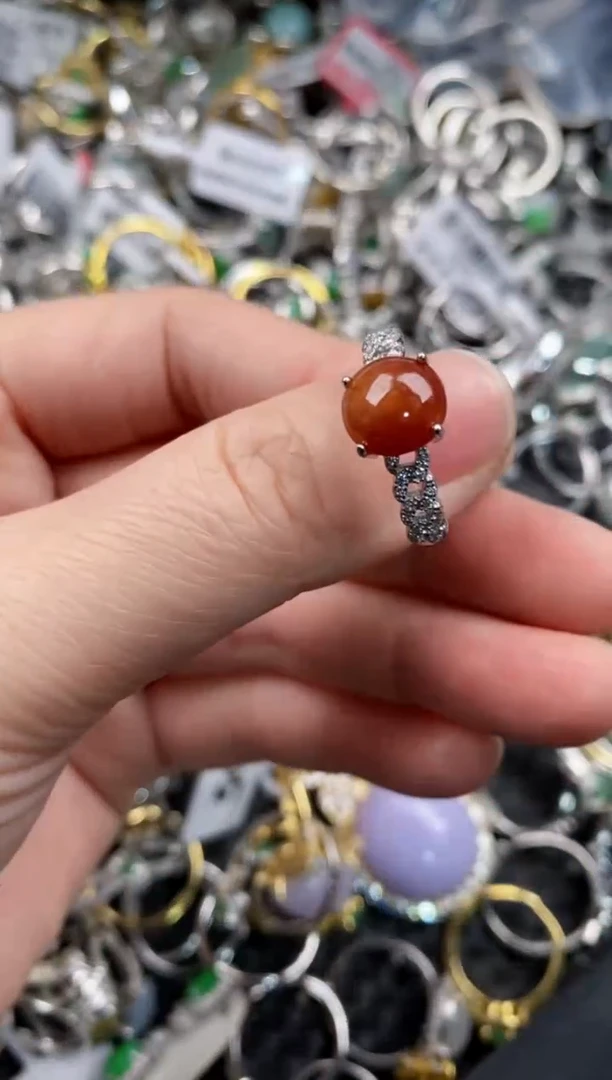 银S925镶嵌戒指翡翠888                  10