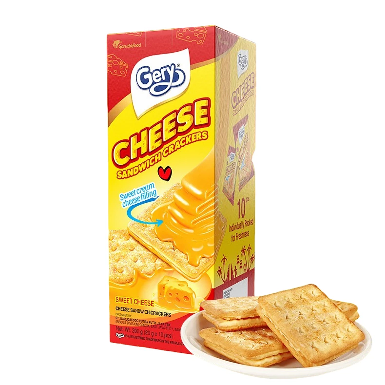 进口奶酪味夹心饼干印尼Gery芝莉小零食酥脆网红零食独立包装