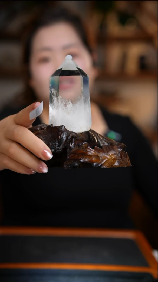 未镶嵌珠宝半成品水晶白水晶柱子D710