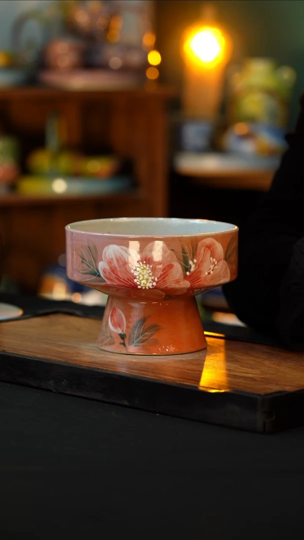 杯手绘心瓷陶瓷浮力