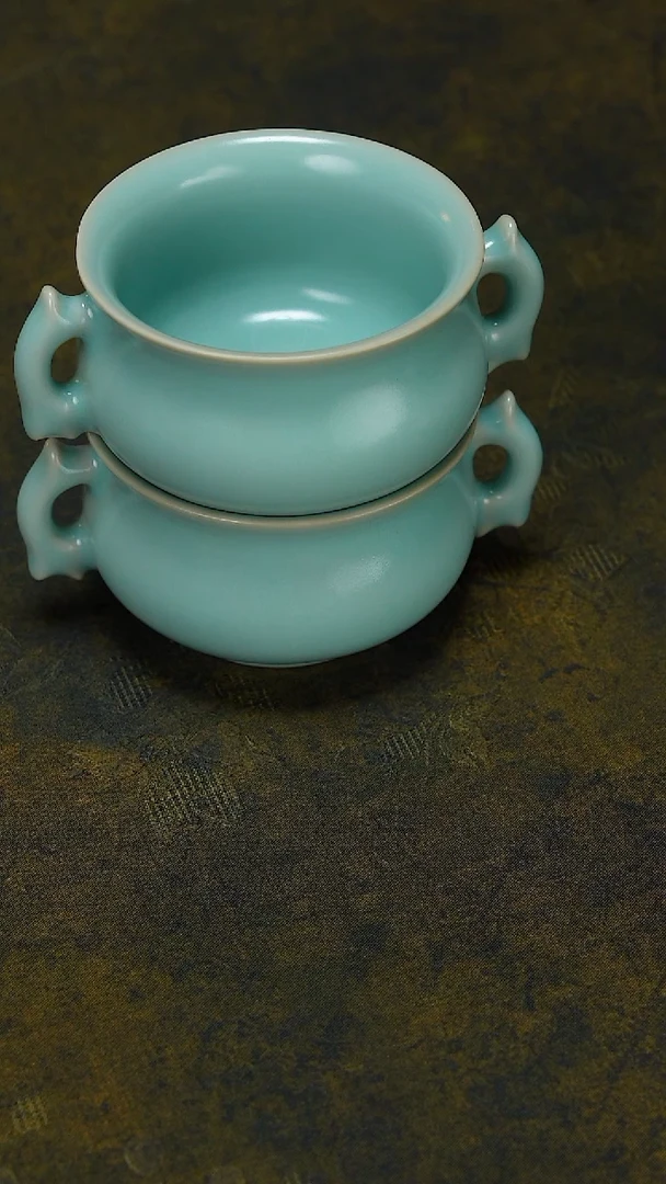 杯子2只双耳炉式-微微不完美