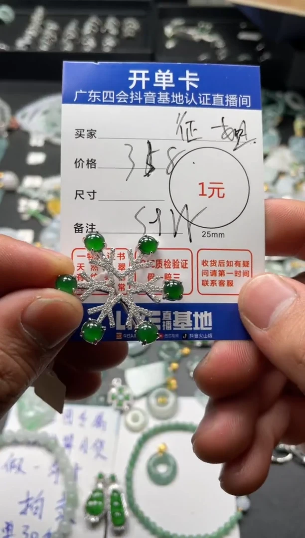 【闪购商品】翡翠颈饰银S925镶嵌挂件