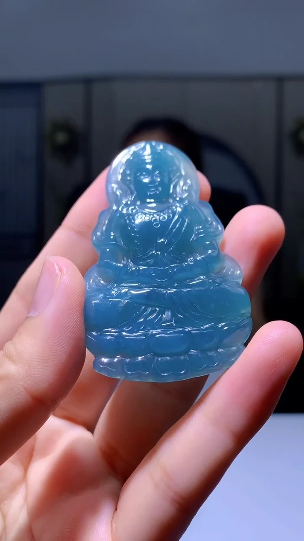 定制翡翠未镶嵌1052hm-毛货挂件(赠珠链)13