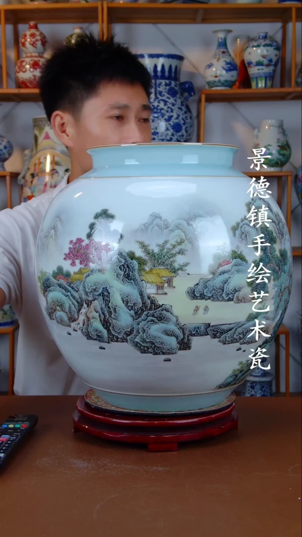 现代景德镇手工手绘陶瓷摆件45