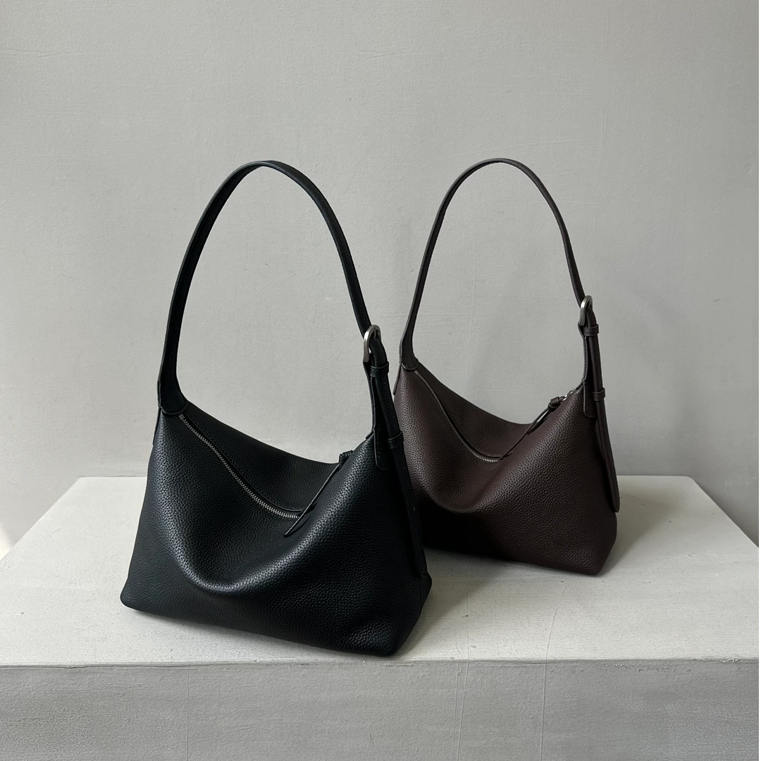 头层牛皮hobo腋下包托特包手提包枕头包单肩斜挎包女2025新款秋冬