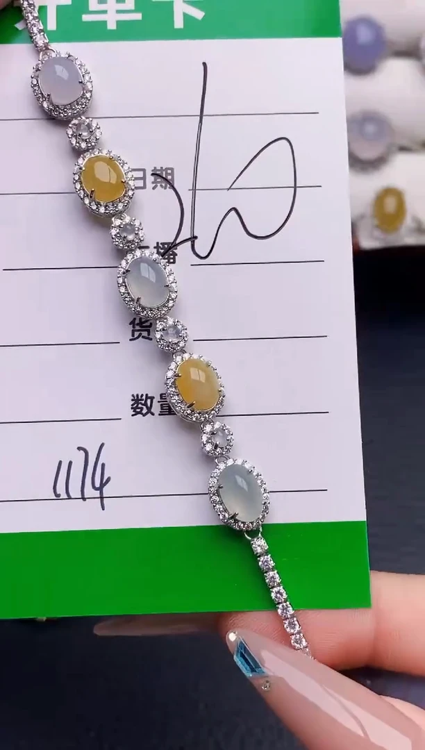 银S925镶嵌戒指翡翠1174