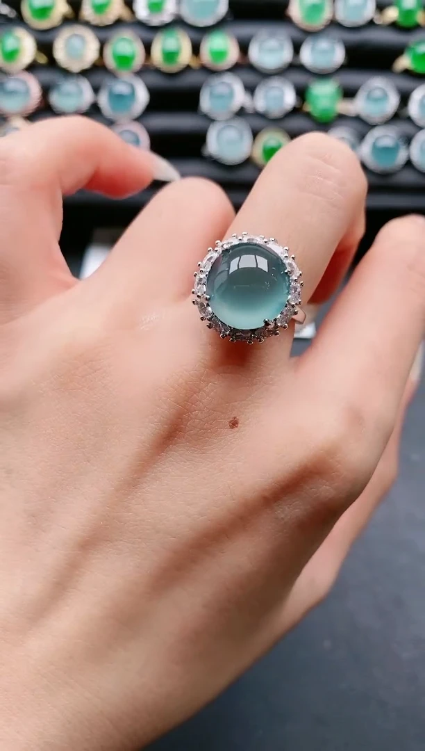 【闪购商品】翡翠戒指银S925镶嵌111111