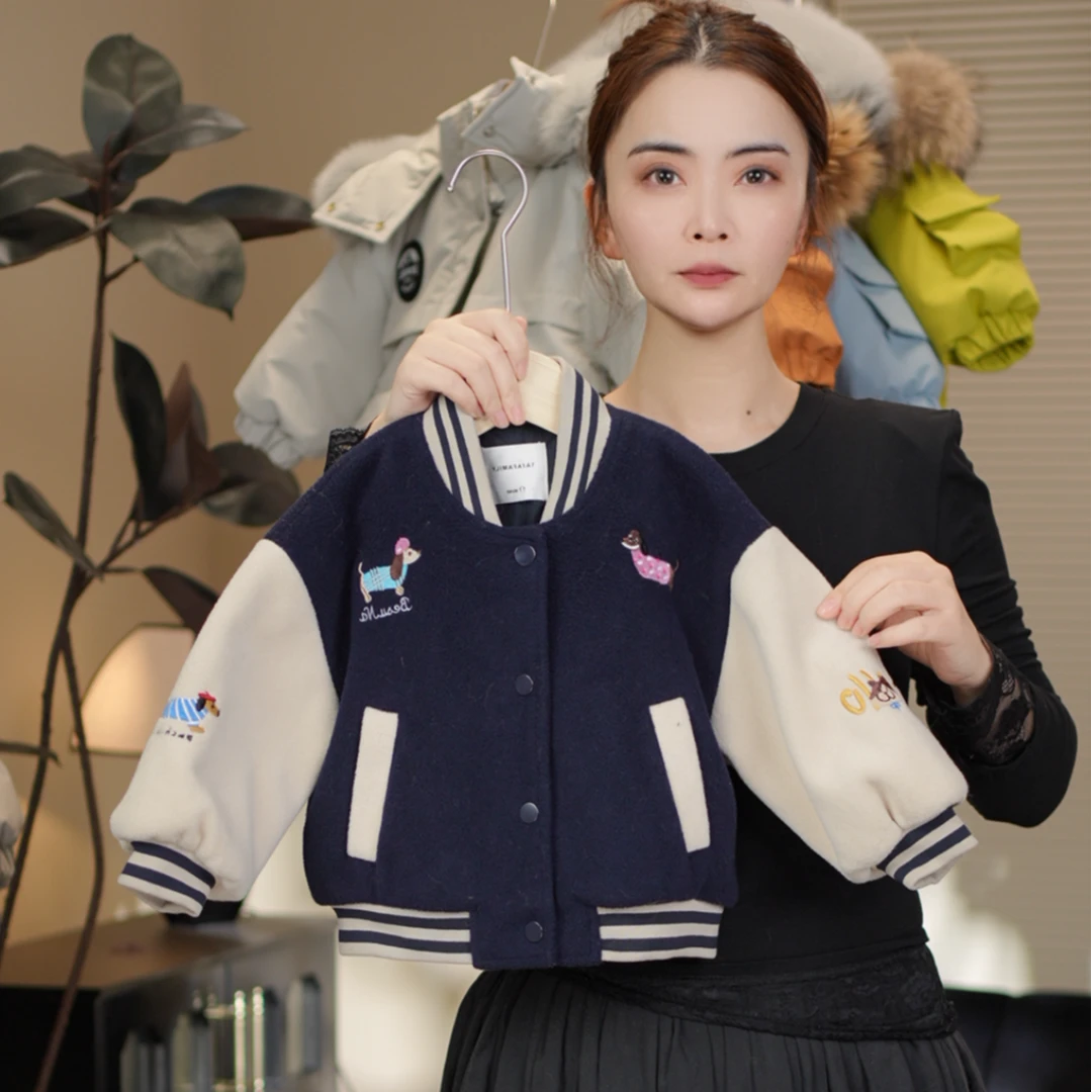 【现货】2024冬季儿童新款韩版保暖牛仔加厚保暖外套58323