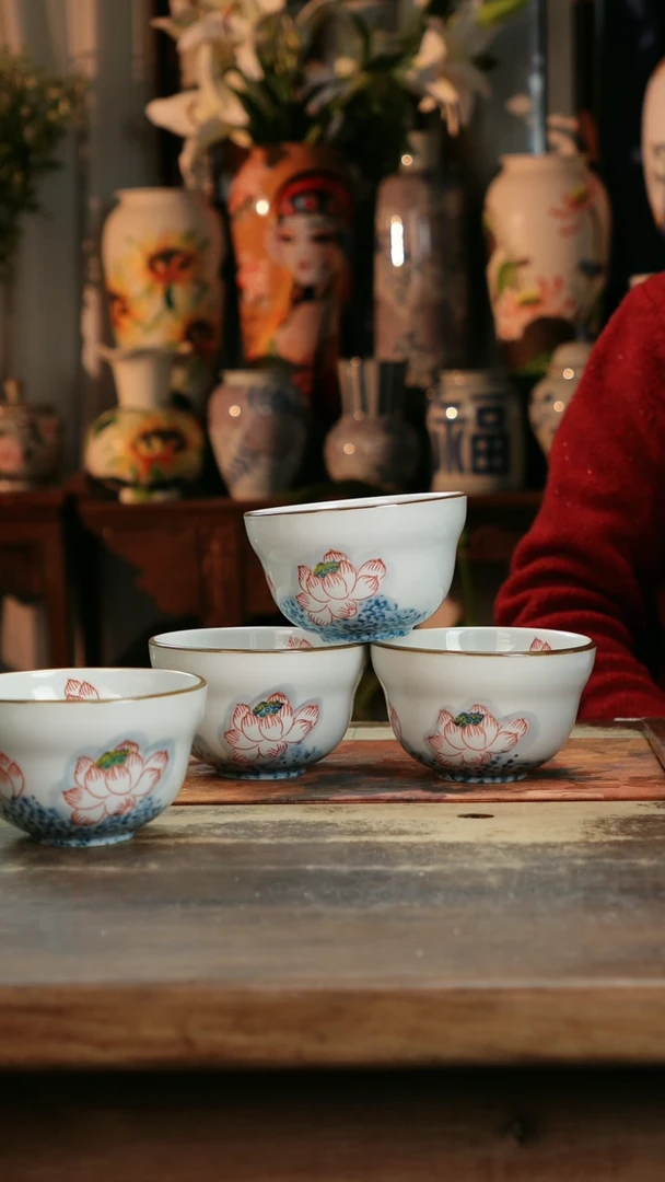 【闪购商品】瓷片景德镇纯手工釉下彩精品餐具