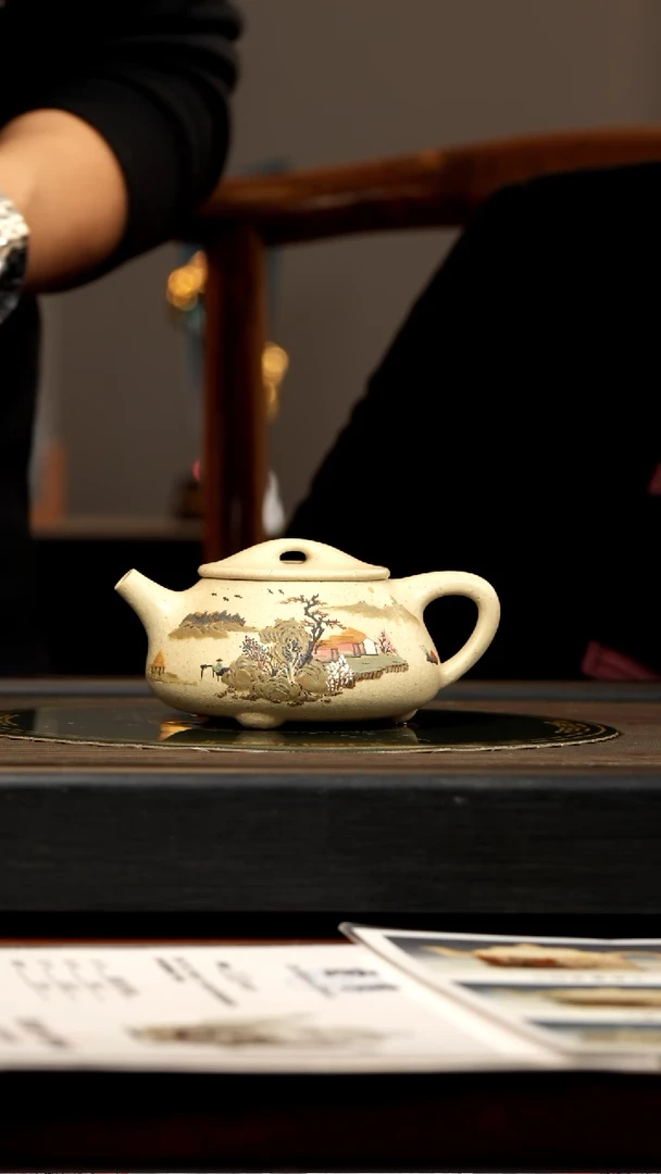 【闪购商品】紫砂茶壶QYJ 象牙白玉段 石瓢