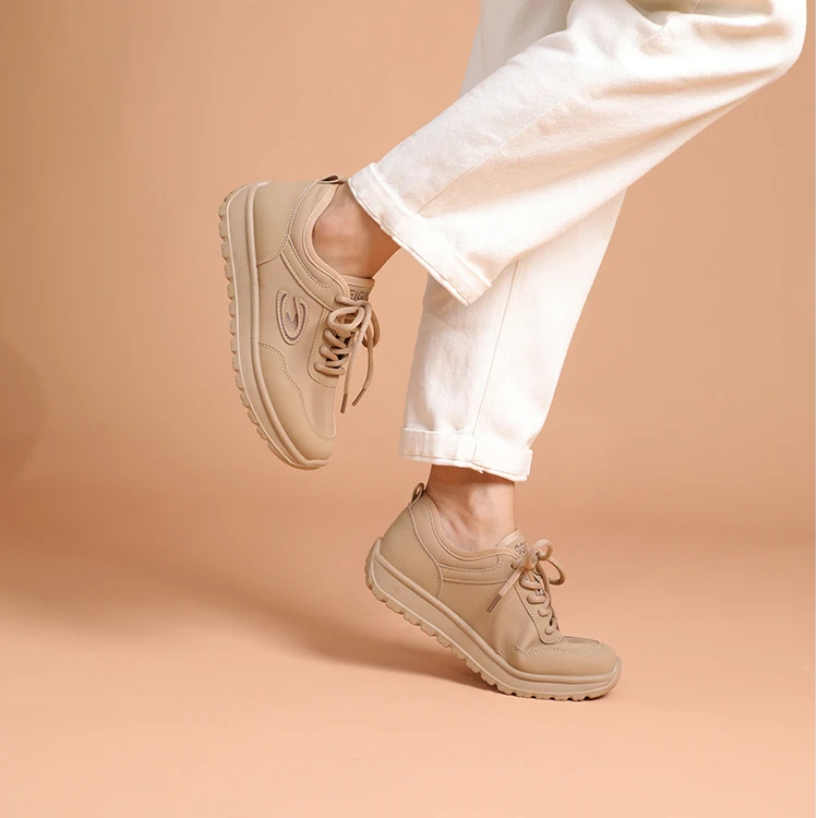 鸿福祥秋季新款一脚蹬复古时尚优雅小香风百搭轻便透气百搭鞋