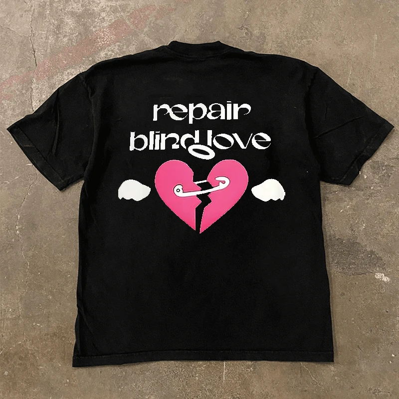 【切克Now】重磅轻奢潮流纯棉短袖t恤宽松百搭小众设计感圆领百搭