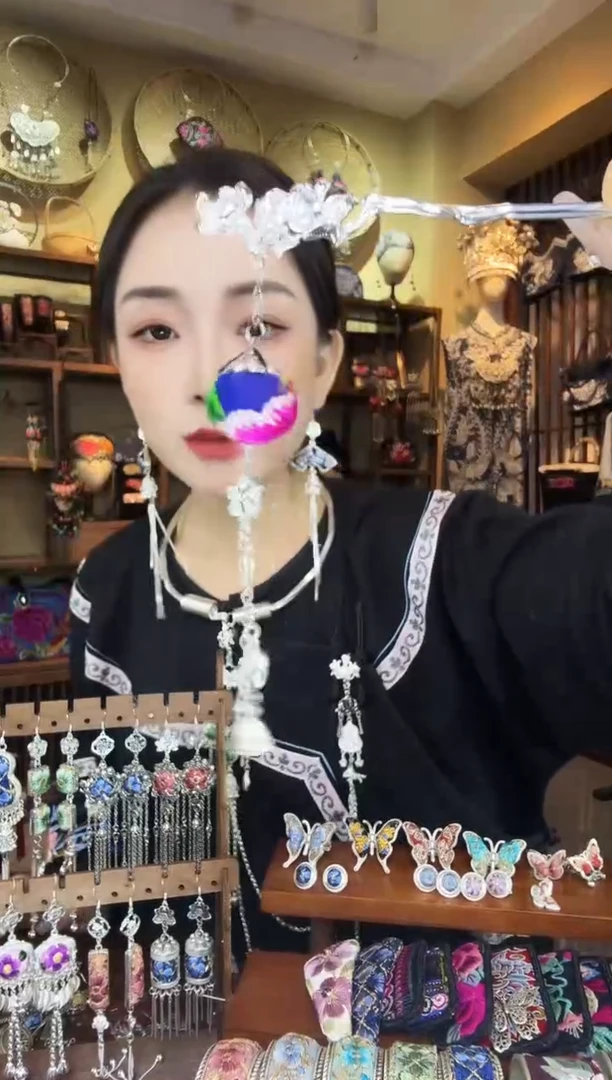 刺绣非遗刺绣民族风发簪