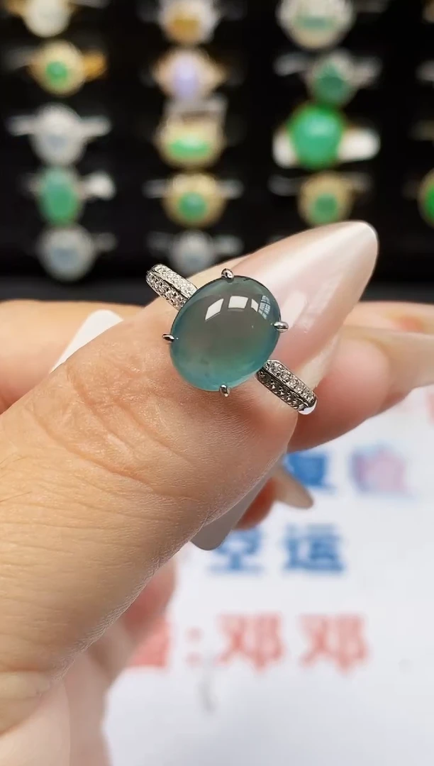 银S925镶嵌戒指翡翠1054