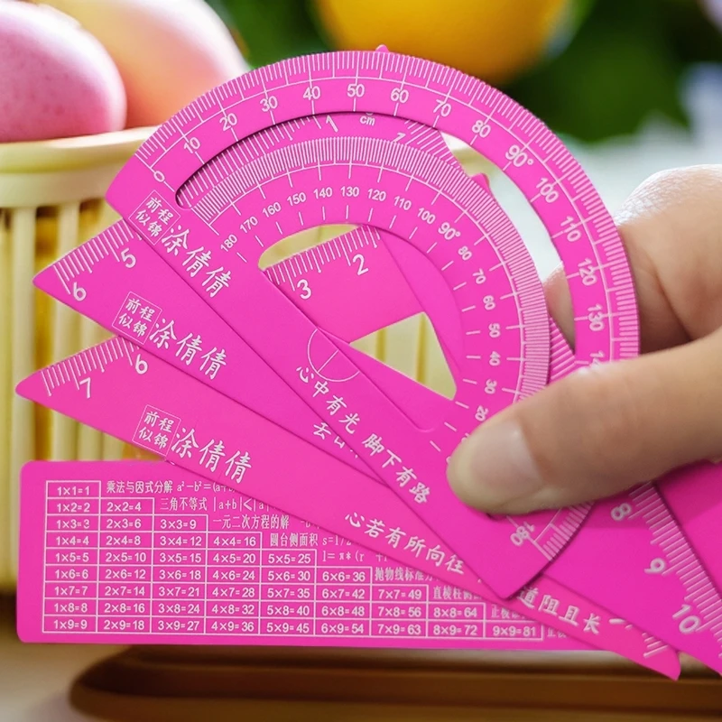 学习用品铝合金直尺老师推荐绘图高颜值套尺免费刻字礼物考试测量