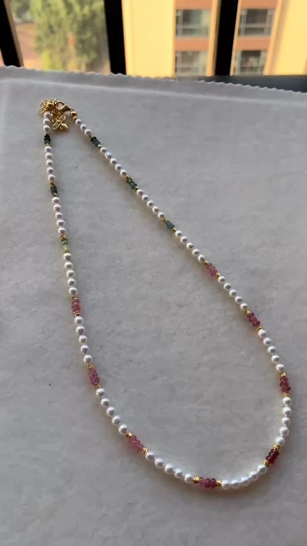 【闪购商品】淡水珍珠颈饰银S925镶嵌天然130