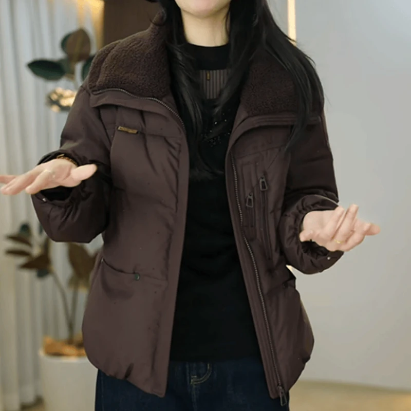 B869【羽绒服】2025冬季新款加厚保暖宽松休闲时尚小个子羽绒外套