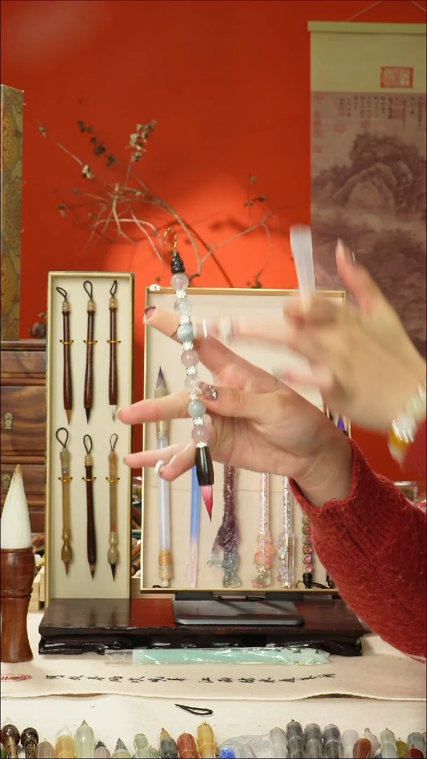 321号闪孤品高货毛笔链接 清水试笔 蘸墨不退