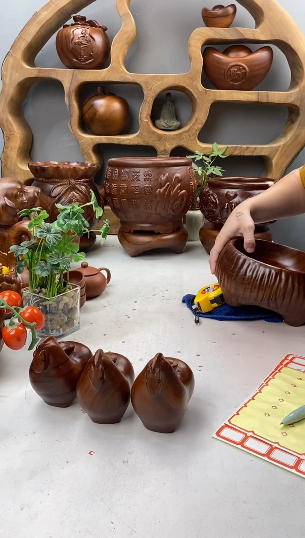 香樟木A27唐马摆件/尺寸