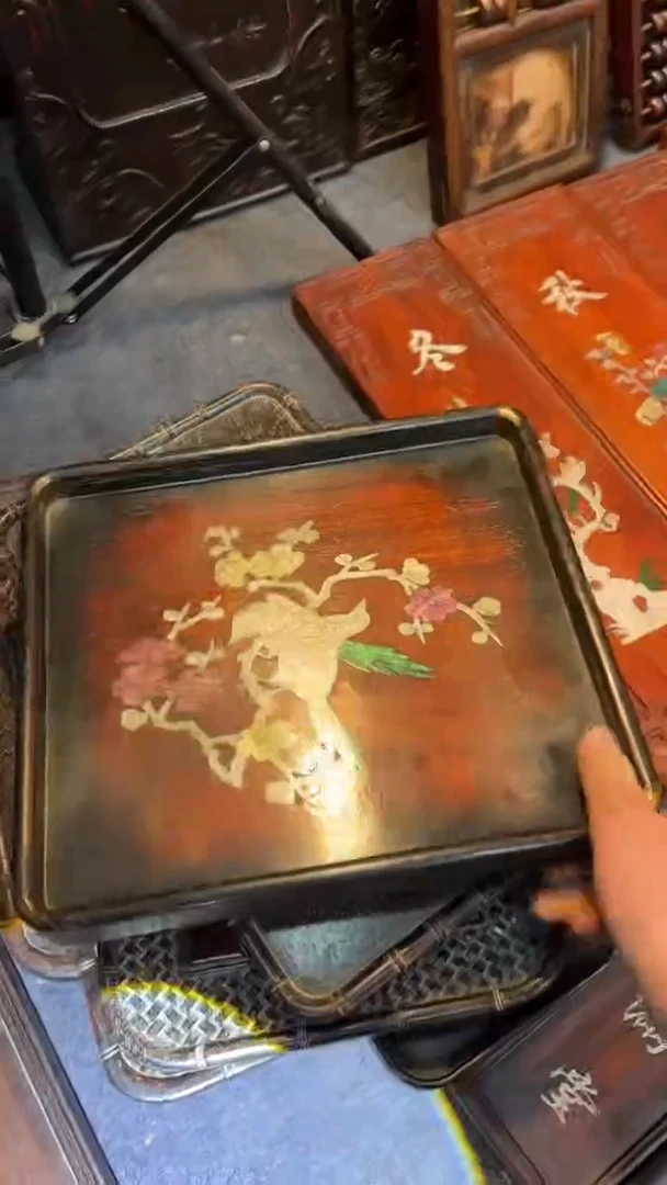 【闪购商品】非洲紫檀（红花梨）36x24cm赏盘