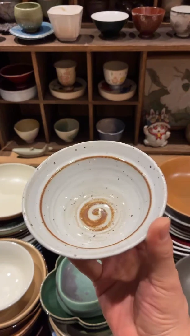 瓷片高?142白麻点双圆碗1个
